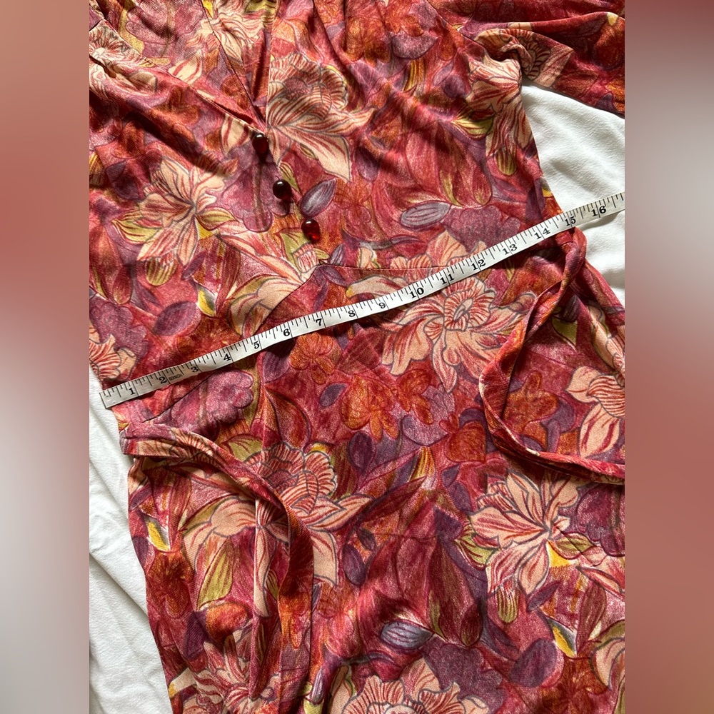 💐 VINTAGE 70’s Handmade Floral Maxi Dress - Picture 5 of 6